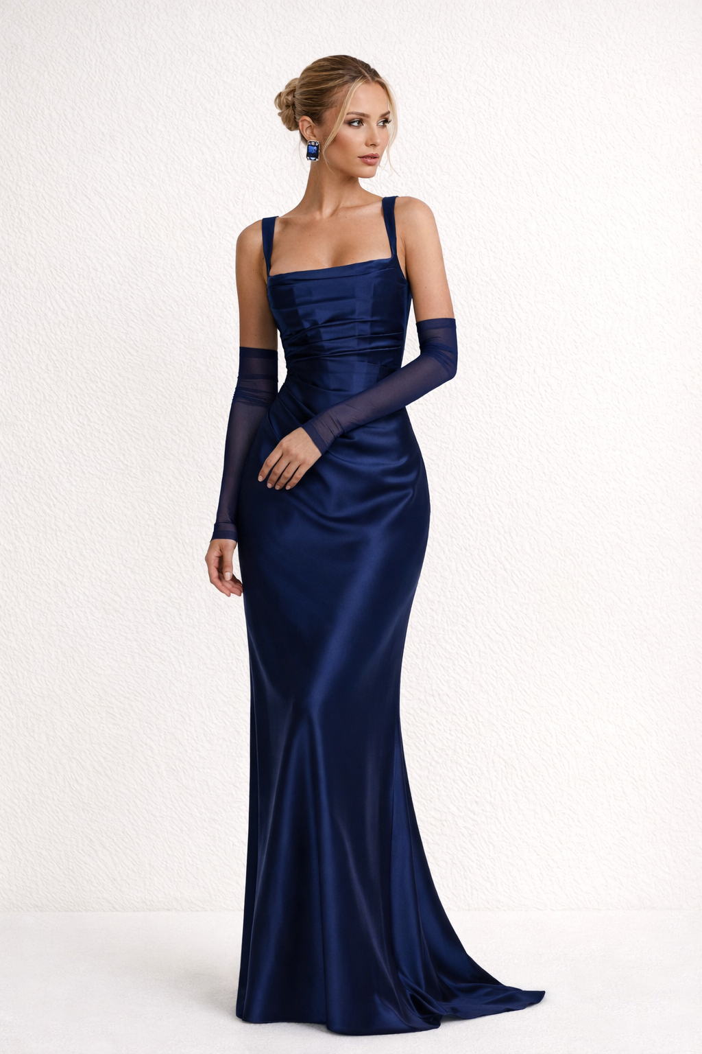 Vestido longo tomara que caia slim feminino ombros descobertos