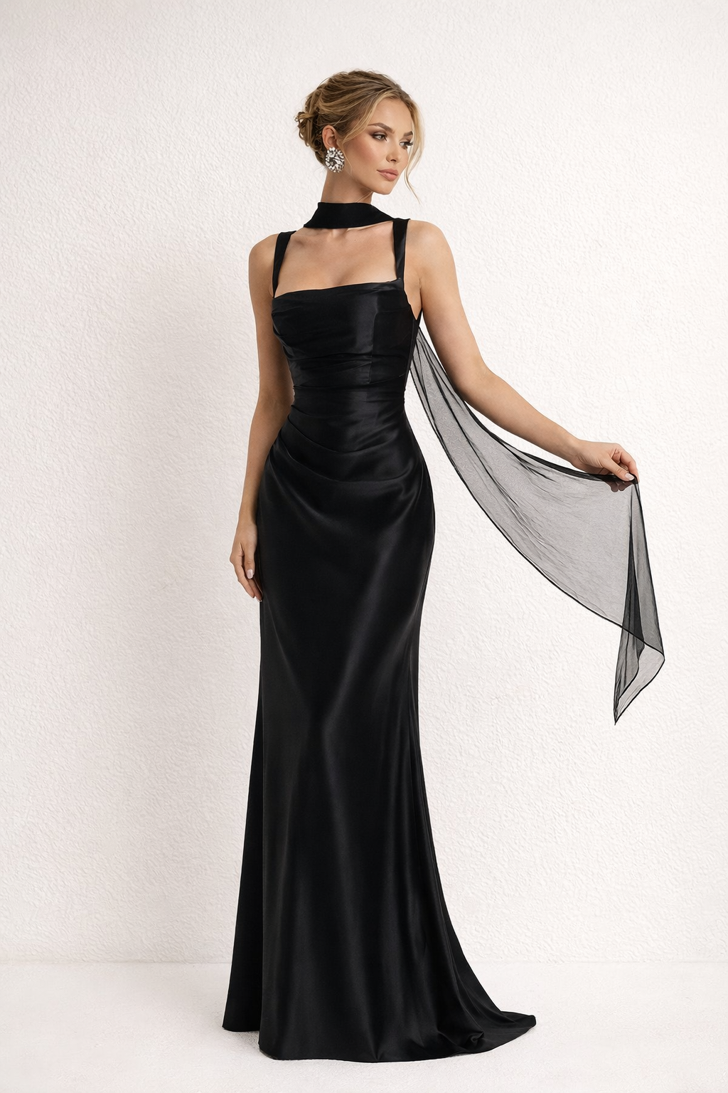 Vestido longo tomara que caia slim feminino ombros descobertos