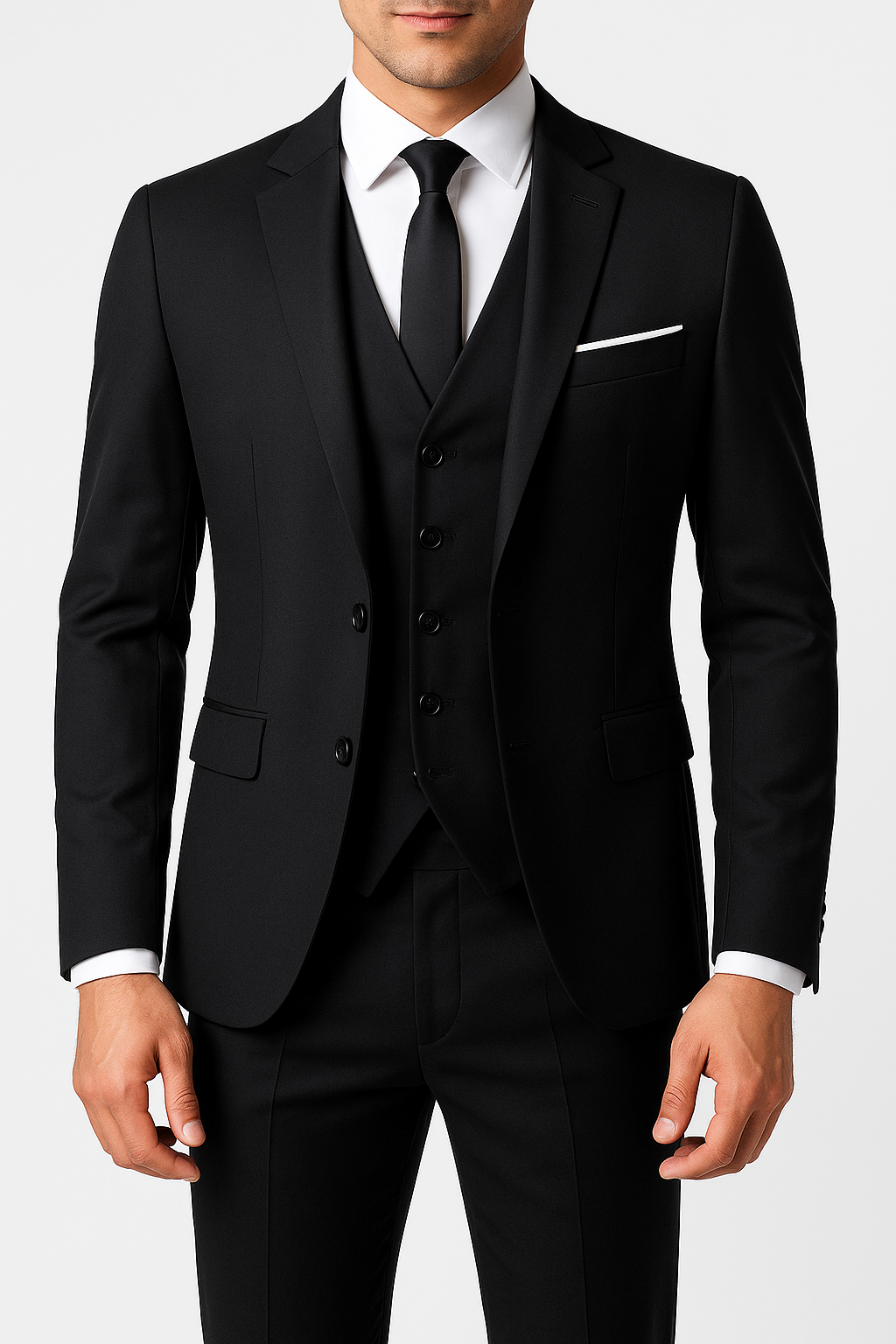 Fato homem 3 peças slim fit formal com casaco colete e calças