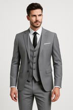 Fato homem 3 peças slim fit formal com casaco colete e calças