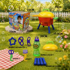 Máquina de bolhas BBQ brinquedo interativo elétrico para crianças exterior