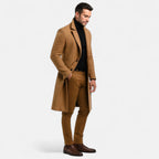 Casaco puffer masculino longline acolchoado com capuz e painéis horizontais