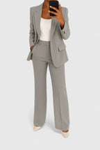 Conjunto feminino duas peças fato social blazer e calças