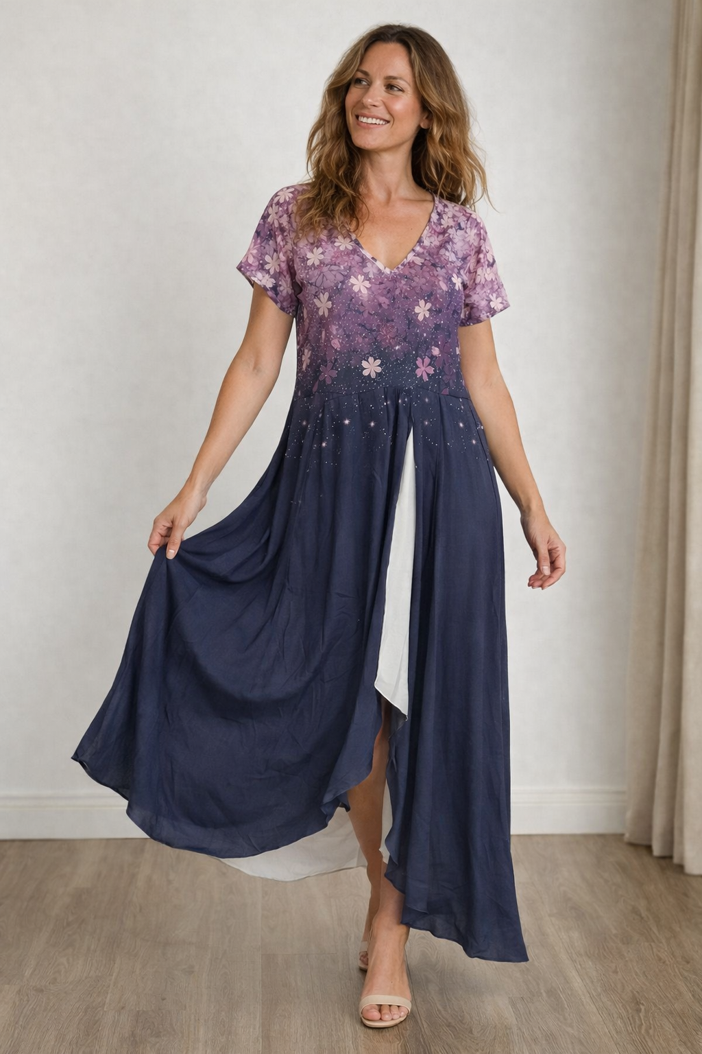 Vestido Envolvente Floral Verão | Corte Solto, Confortável