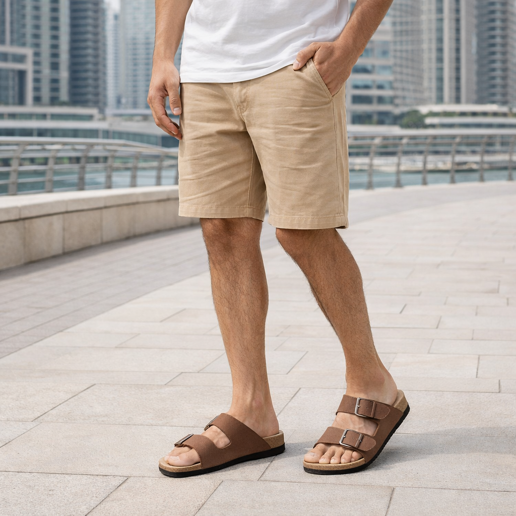 Solaro - Sandálias de couro masculinas para o verão
