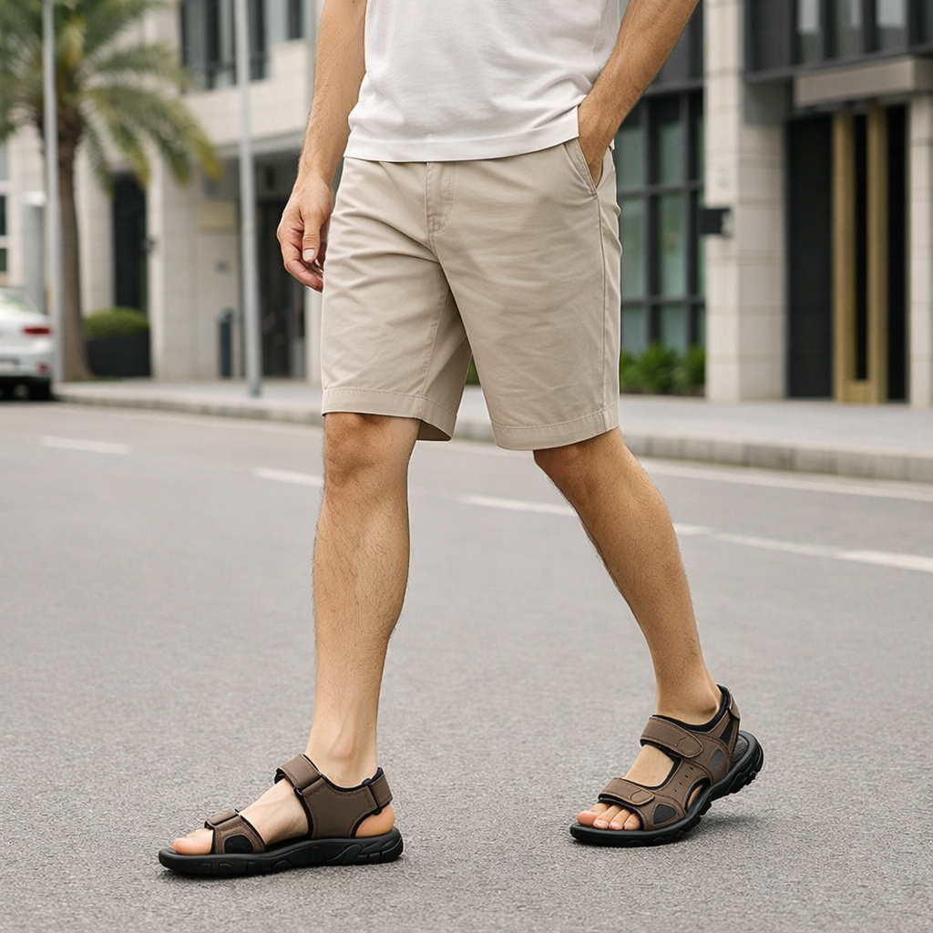 Sandálias clássicas de verão para homem - Ajuste confortável