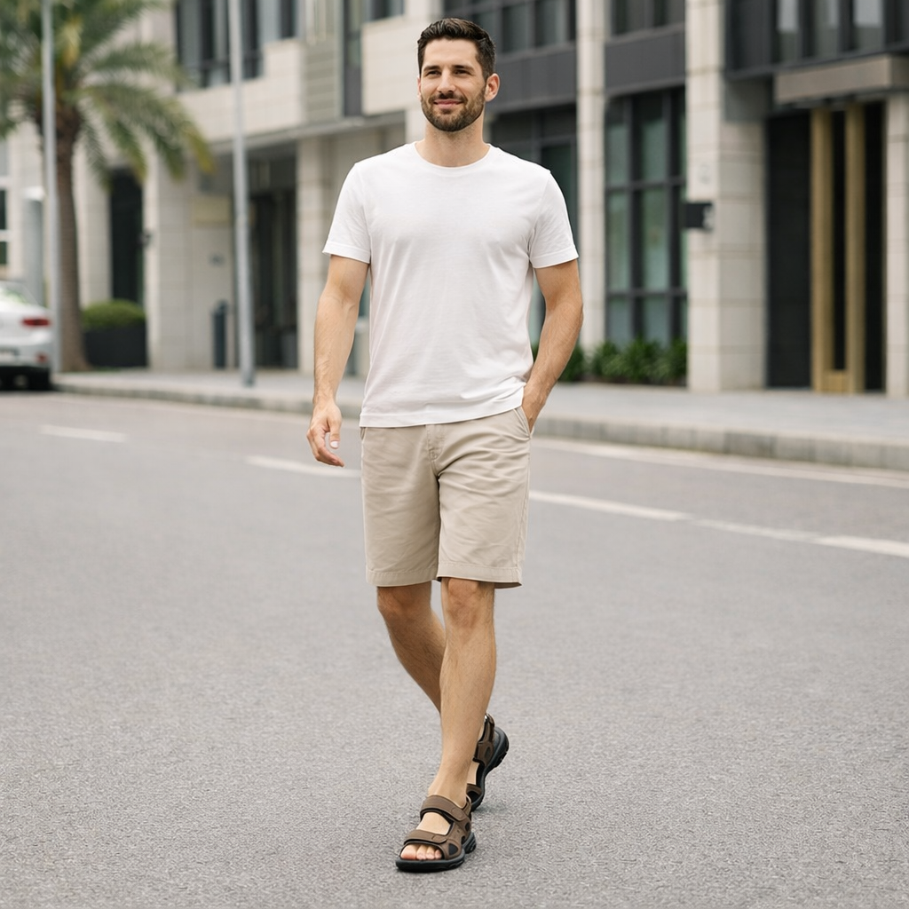 Sandálias clássicas de verão para homem - Ajuste confortável