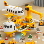 Conjunto de brinquedos avião multicolorido para crianças 3-6 anos com mini veículos e acessórios
