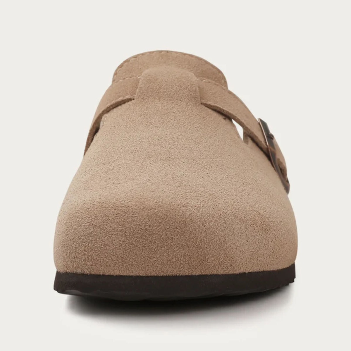 Clogs homem camurça slip-on ortopédicos com fivela ajustável