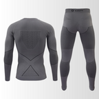Conjunto térmico masculino sem costuras respirável camisola e calça inverno