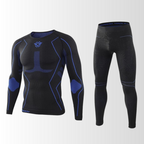 Conjunto térmico masculino sem costuras respirável camisola e calça inverno
