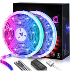 Fita LED 10m RGB com controlo remoto 44 teclas, 16 cores, iluminação interior