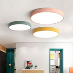 Candeeiro de teto LED design escandinavo com madeira natural, plafon moderno