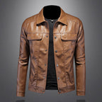 Jaqueta biker masculina algodão design clássico estilo escandinavo