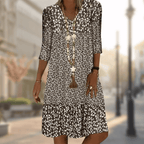 Vestido feminino elegante em corte versátil e silhueta favorável