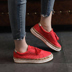 Women slip on walking shoes cushioned with perforated breathable upper