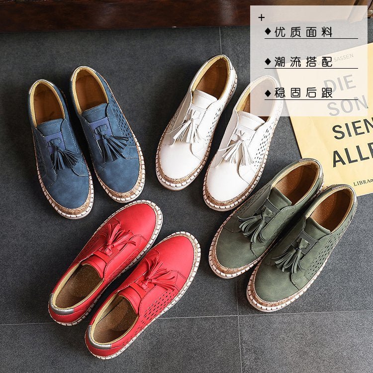 Women slip on walking shoes cushioned with perforated breathable upper
