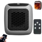 Aquecedor elétrico portátil mini 800W cinzento com cerâmica PTC e telecomando