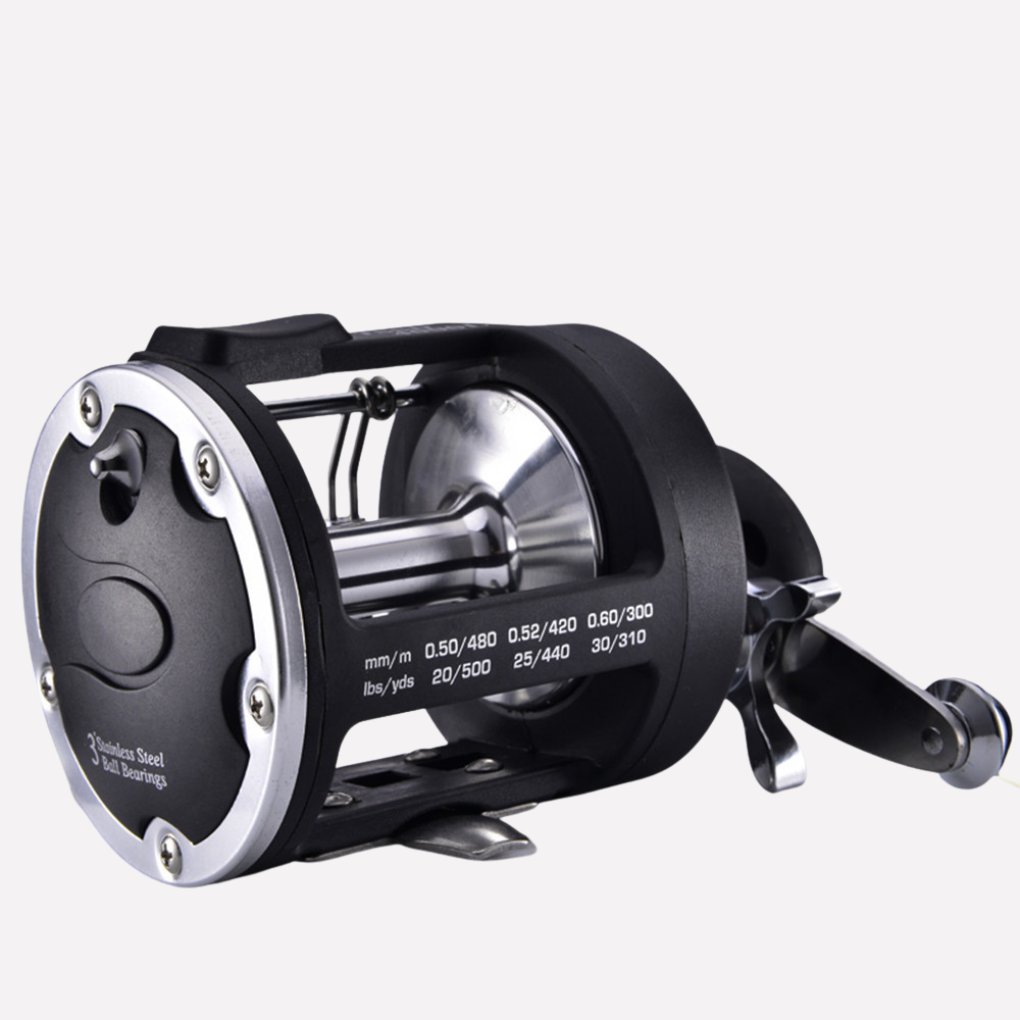 Carretilha de pesca freshwater perfil baixo com freio estrela e sistema multi-rolamentos