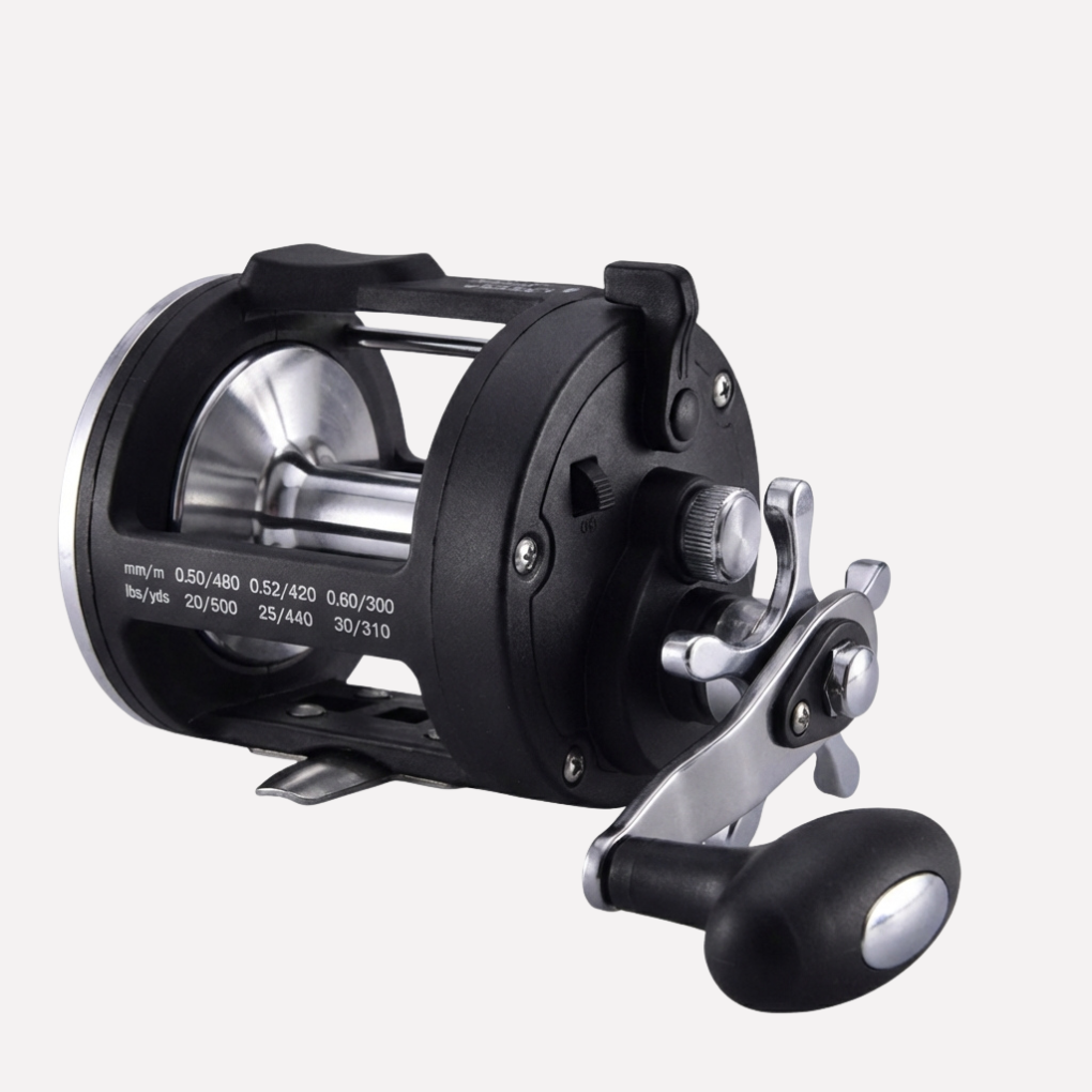 Carretilha de pesca freshwater perfil baixo com freio estrela e sistema multi-rolamentos