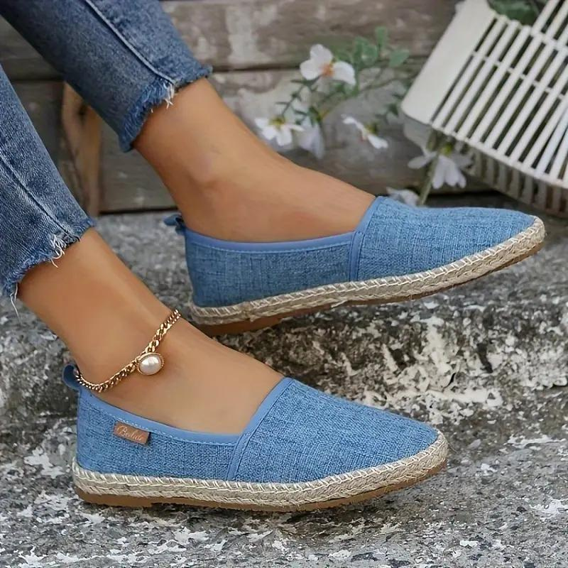 Alpargatas femininas slip on com sola de esparto tradicional