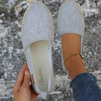 Alpargatas femininas slip on com sola de esparto tradicional