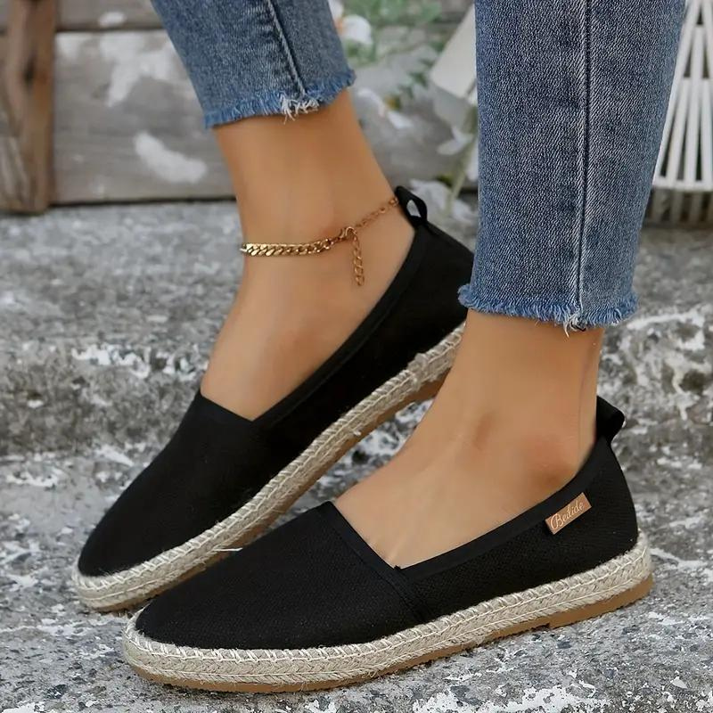 Alpargatas femininas slip on com sola de esparto tradicional