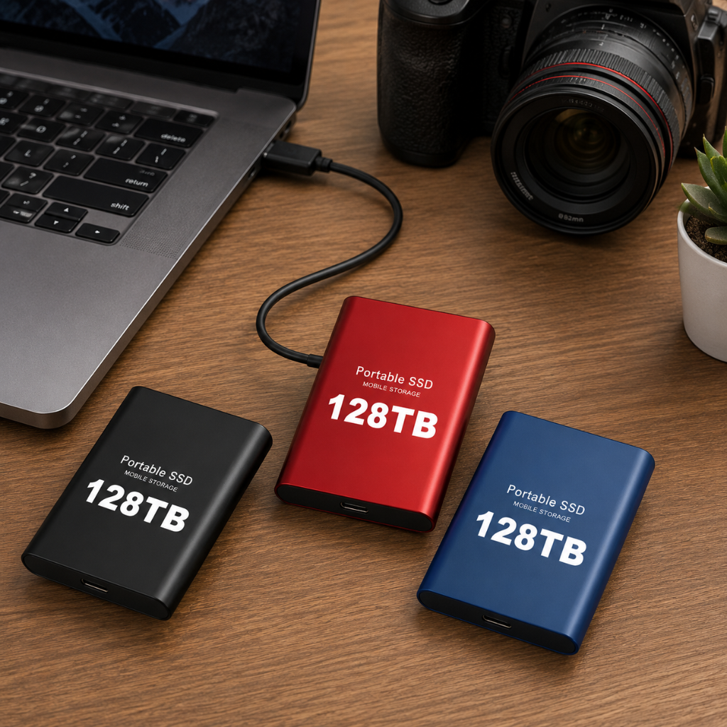 SSD externo portátil USB com carcaça de alumínio, alta velocidade 540 MB/s
