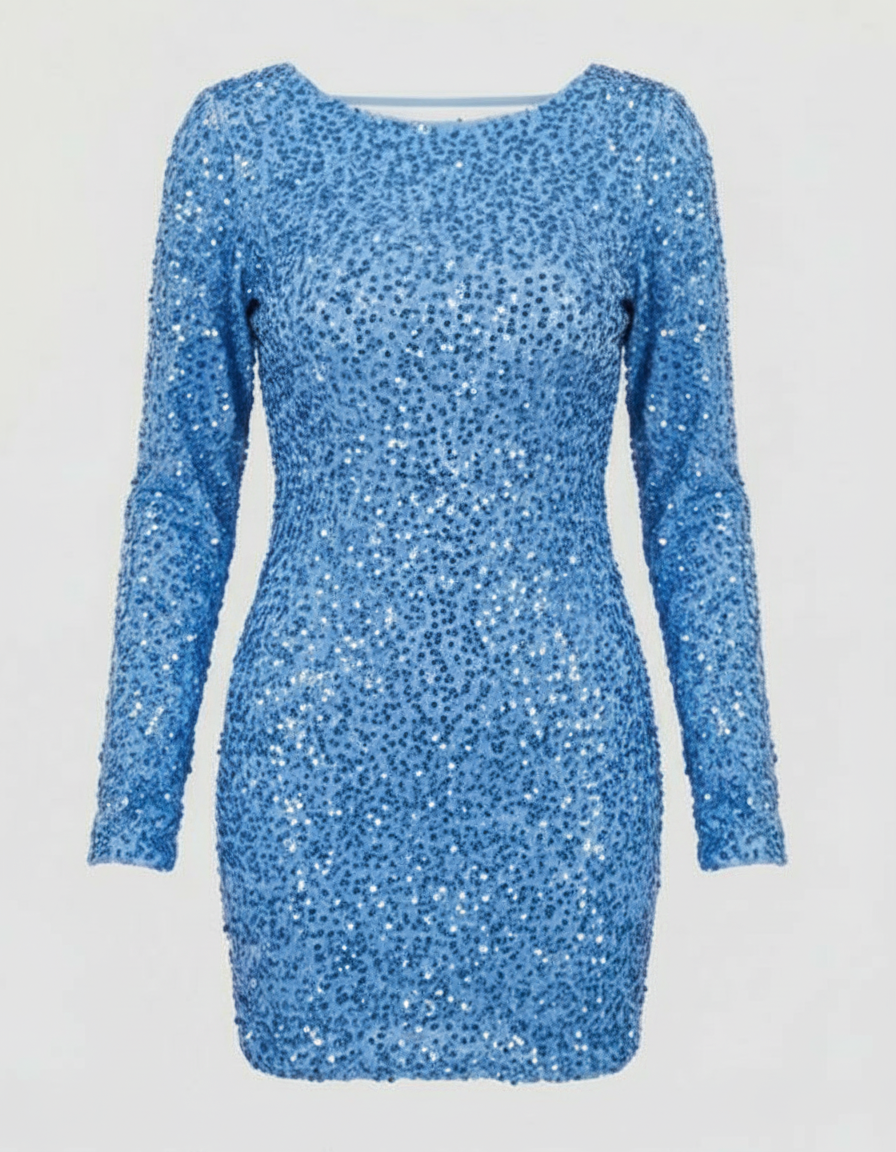 Vestido cocktail costas abertas corte justo feminino elegante