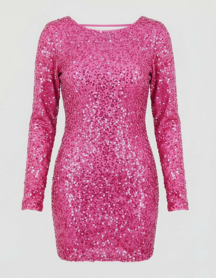 Vestido cocktail costas abertas corte justo feminino elegante