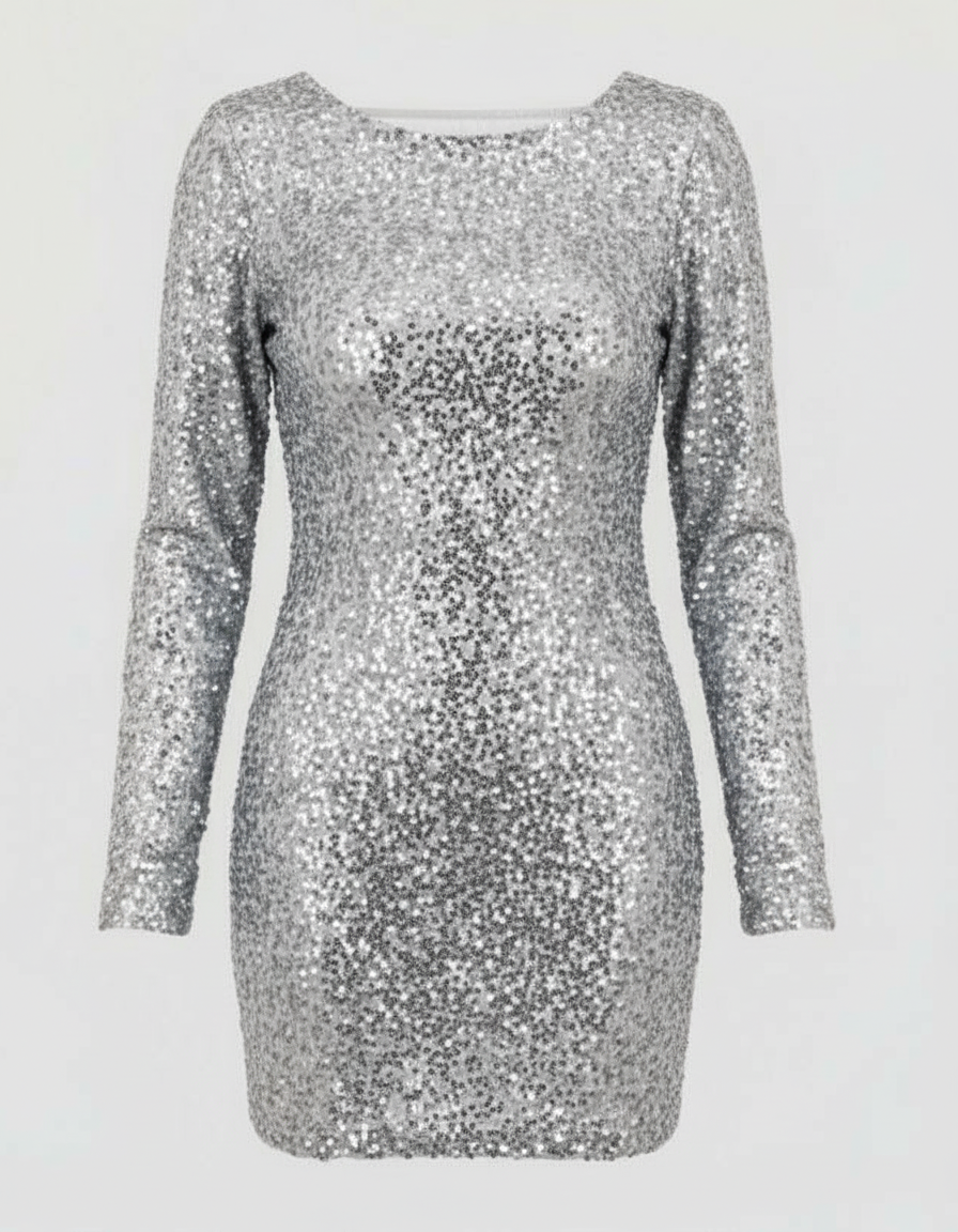 Vestido cocktail costas abertas corte justo feminino elegante