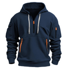 Hoodie de homem com bolsos com fecho de correr design casual moderno