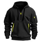 Hoodie de homem com bolsos com fecho de correr design casual moderno
