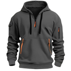 Hoodie de homem com bolsos com fecho de correr design casual moderno