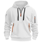 Hoodie de homem com bolsos com fecho de correr design casual moderno