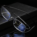 Óculos progressivos inteligentes multifocal com filtro de luz azul e proteção UV