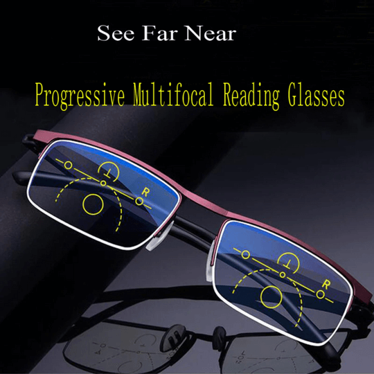 Óculos progressivos inteligentes multifocal com filtro de luz azul e proteção UV