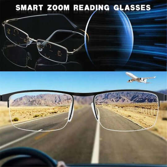 Óculos progressivos inteligentes multifocal com filtro de luz azul e proteção UV