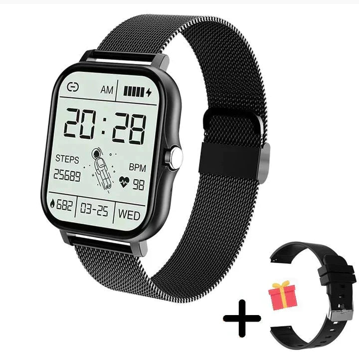 Smartwatch Bluetooth com ecrã HD 1.83 monitoramento de saúde frequência cardíaca