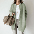 Cardigan feminino em algodão macio disponível em várias cores