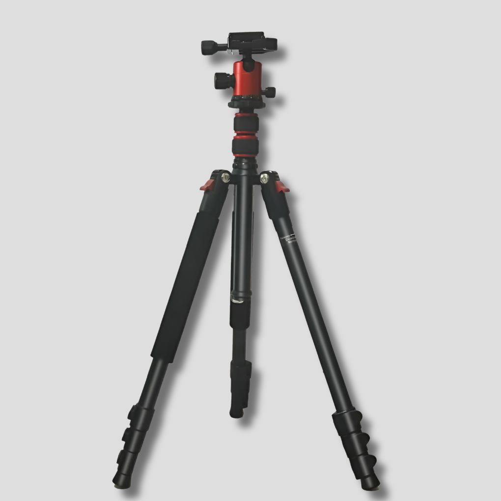 Tripé de câmera portátil alumínio 1,7m panorâmico com monopé destacável DSLR
