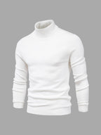 Camisola gola alta homem algodão lavável à máquina