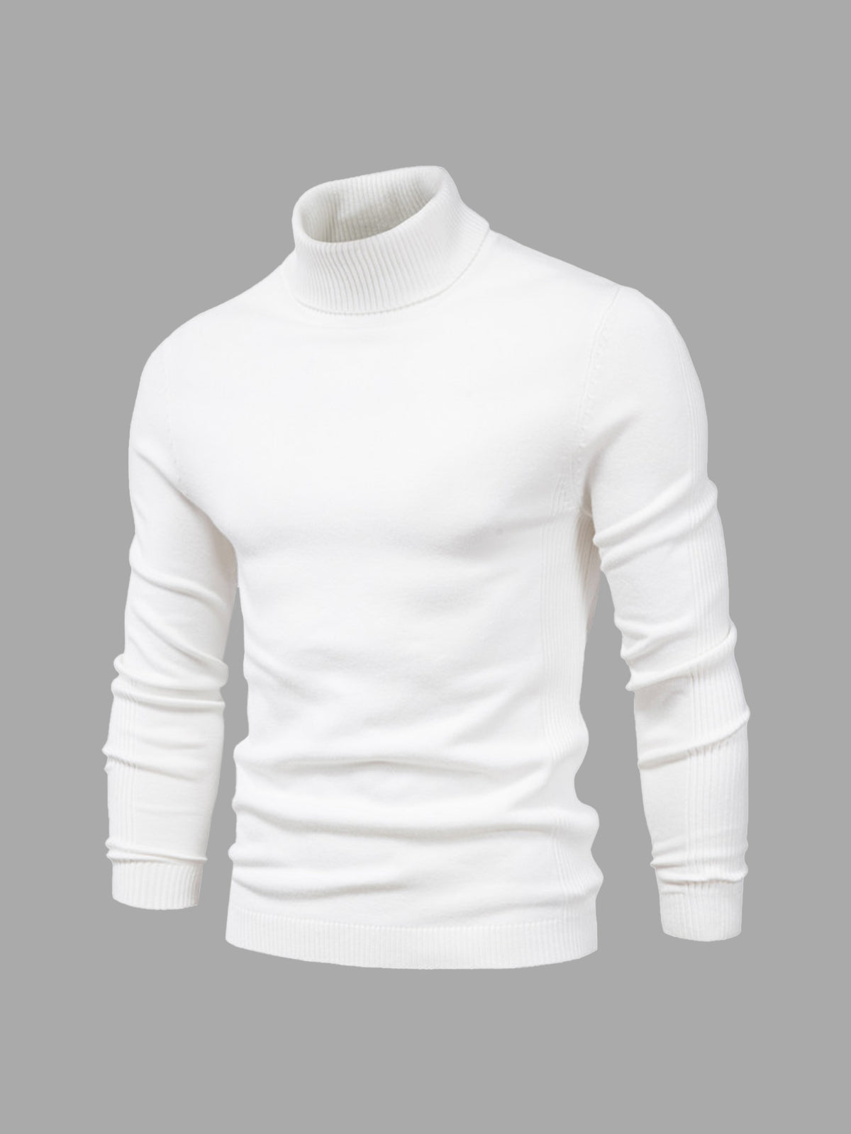 Camisola gola alta homem algodão lavável à máquina