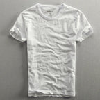 Camiseta masculina algodão 100% gola redonda manga curta cor sólida
