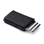 Carteira com slot para AirTag e bloqueio RFID slim alumínio ou fibra de carbono