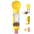 Garrafa de água portátil 3 em 1 para animais com dispensador e tigela integrada, sem BPA