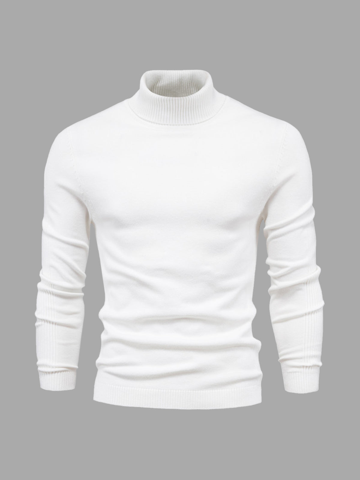 Camisola gola alta homem algodão lavável à máquina
