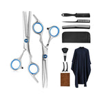 Kit de corte de cabelo profissional 10 peças com tesouras aço inoxidável para uso doméstico
