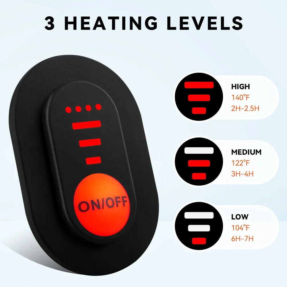 Luvas aquecidas com bateria impermeáveis touchscreen para inverno