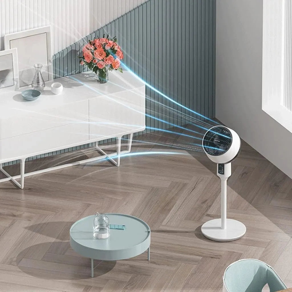 Ventilador de mesa e pé com altura ajustável e oscilação 3D